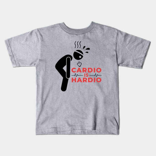 Cardio is Hardio 2 Kids T-Shirt by capesandrollerskates 